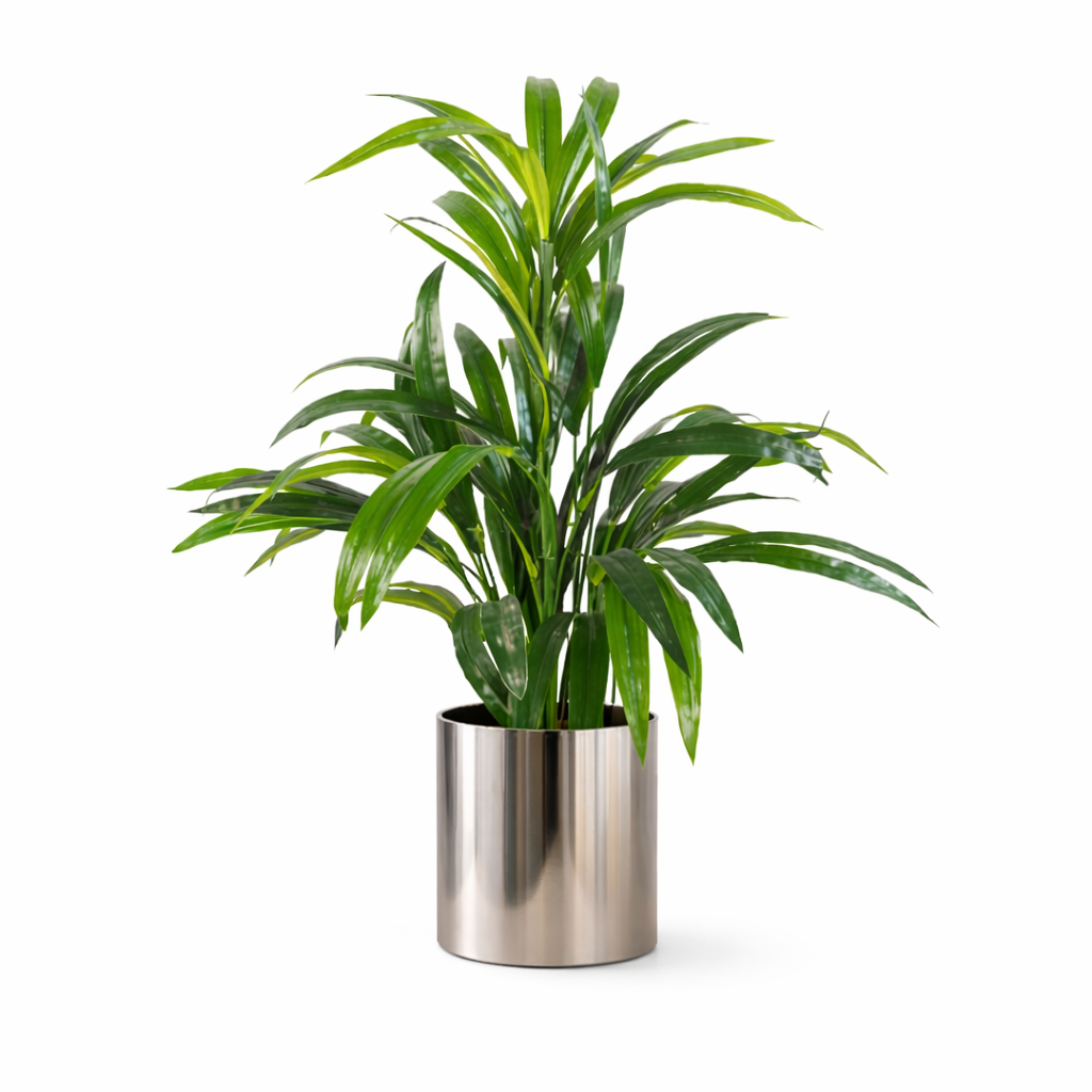 Faux Bamboo in Silver Planter - 65cm
