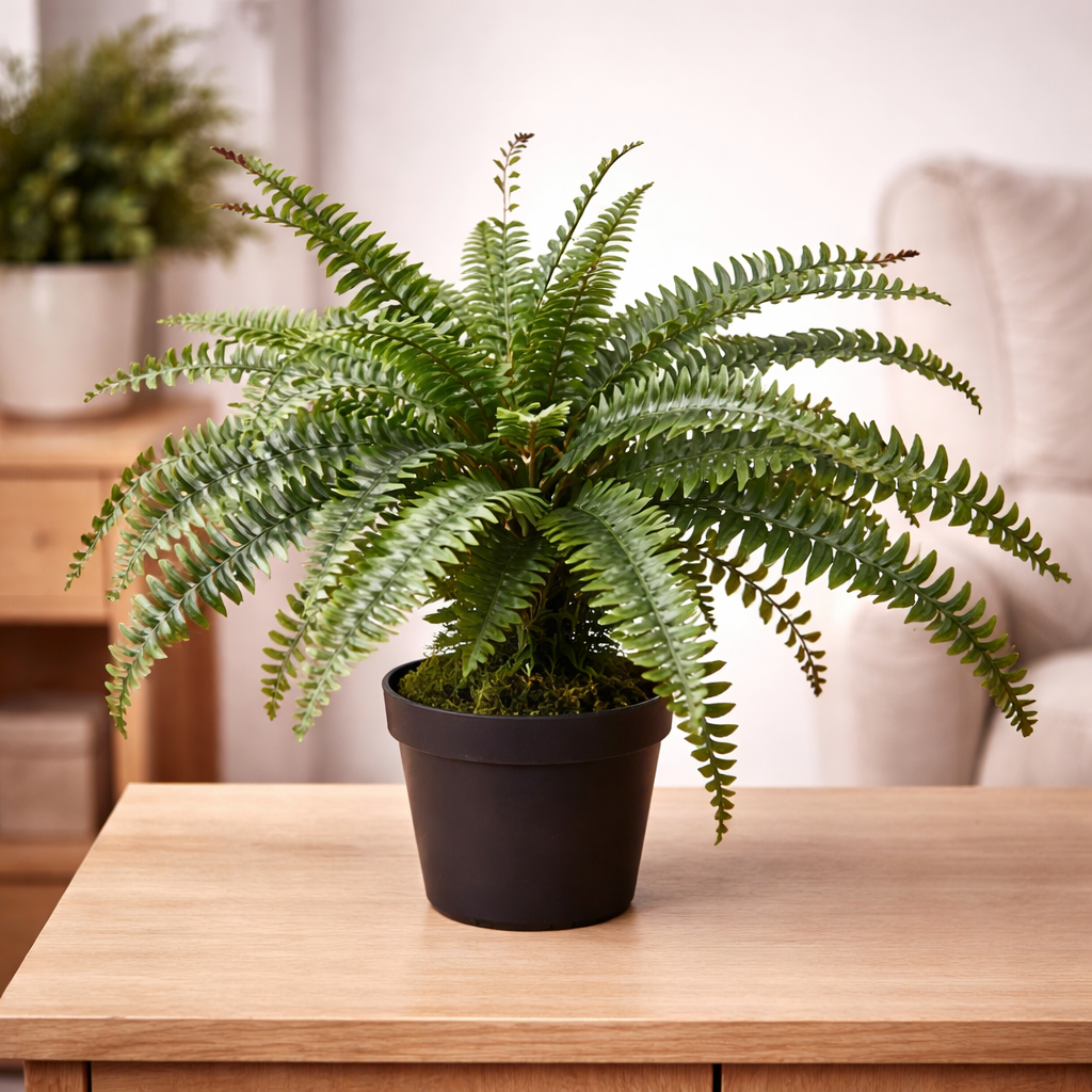 Faux Boston Fern in Pot - 60cm