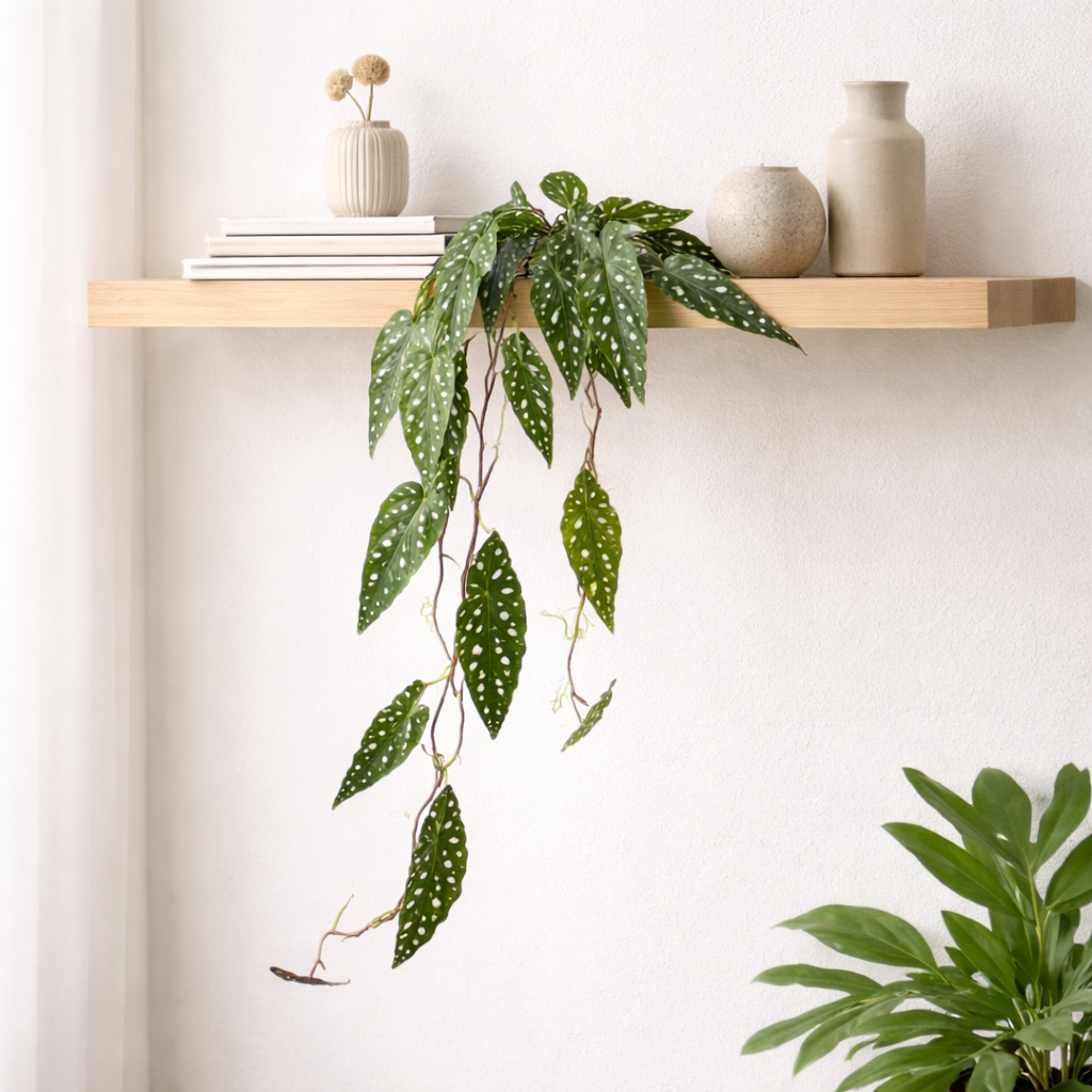 Faux Hanging Begonia Maculata Stem - 110cm